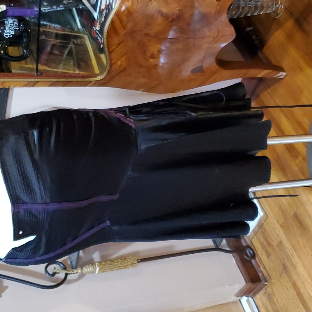 Lip Service Satin Persuasions Dream Date Skirt Lace .beautifully gothic ! NWOT - Picture 5 of 7